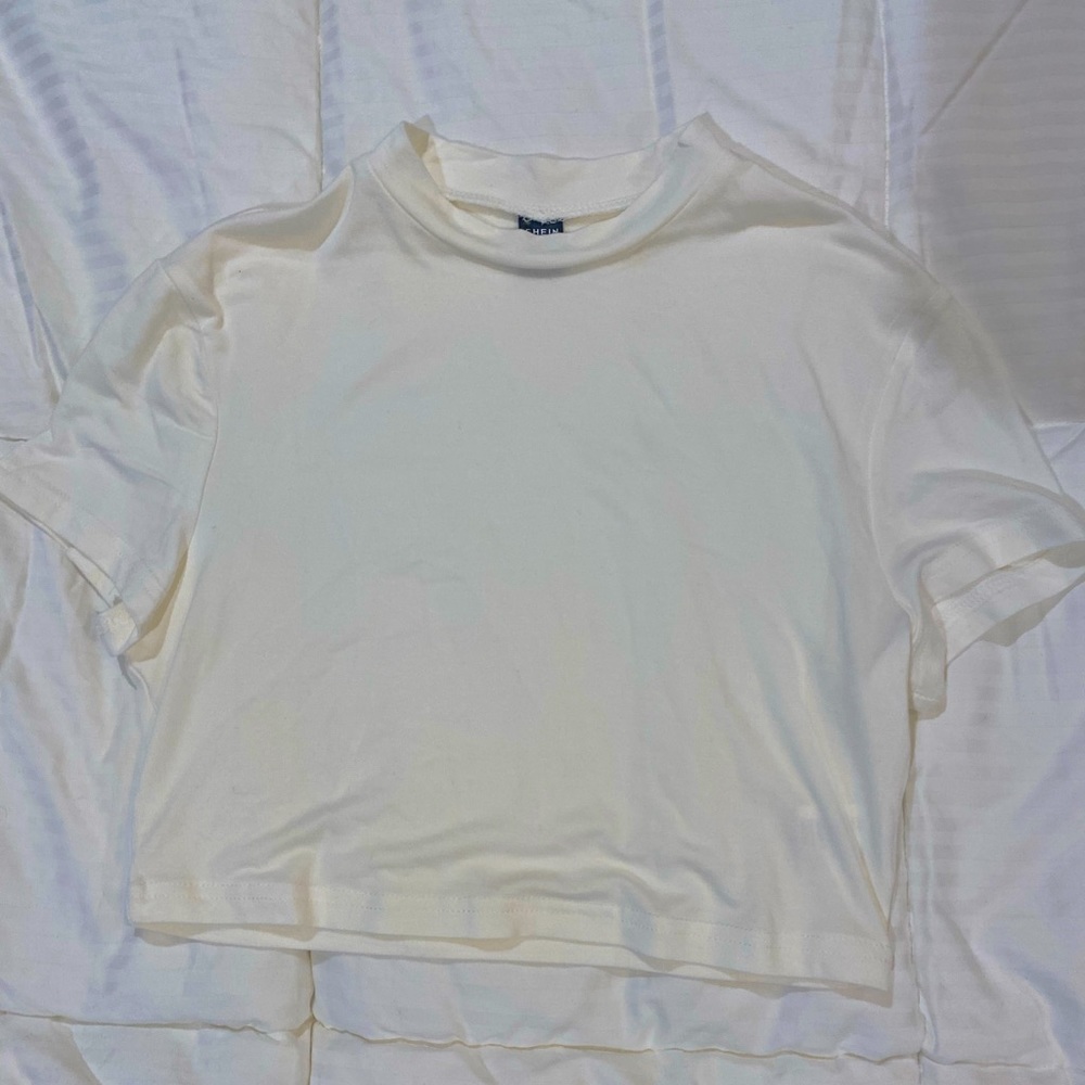 Plan white crop top